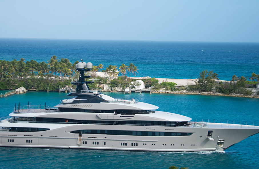 Mega Yacht in Port